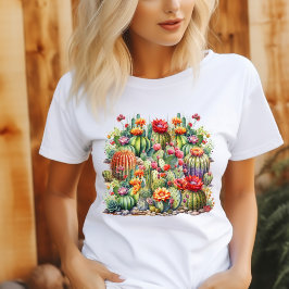 Camiseta Hermoso Cacti florido