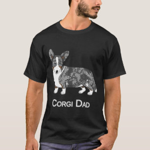 Camiseta Hermoso Cardigan Galés Merle Azul Corgi Padre Perr