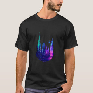 Camiseta Hermoso Castillo Galaxy Wood