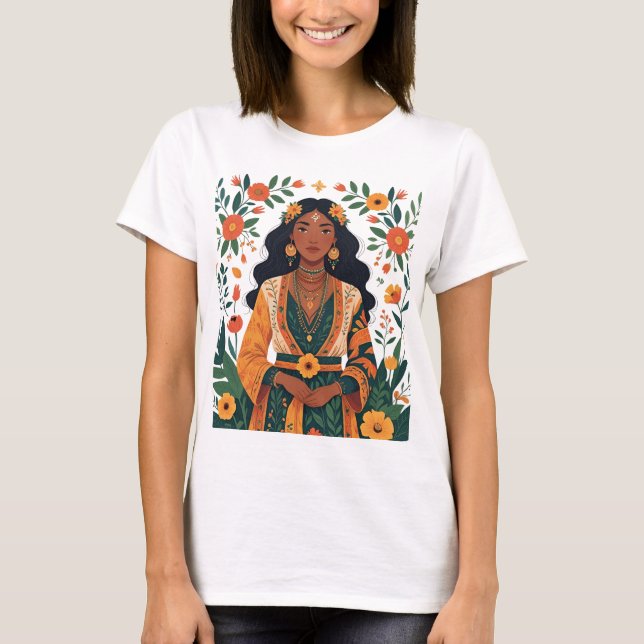 Camiseta Hermoso Chica con tonos de tierra (Anverso)