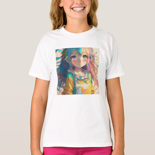 Camiseta Hermoso Chica de Anime (Anverso)