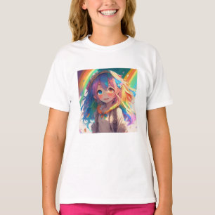 Camiseta Hermoso Chica del anime arcoiris