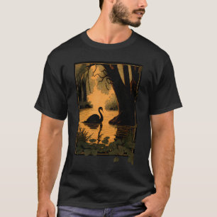 Camiseta Hermoso cisne negro sobre el agua perfecto para av