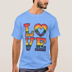 Camiseta Hermoso clásico y elegante amor arcoíris LGBTQ
