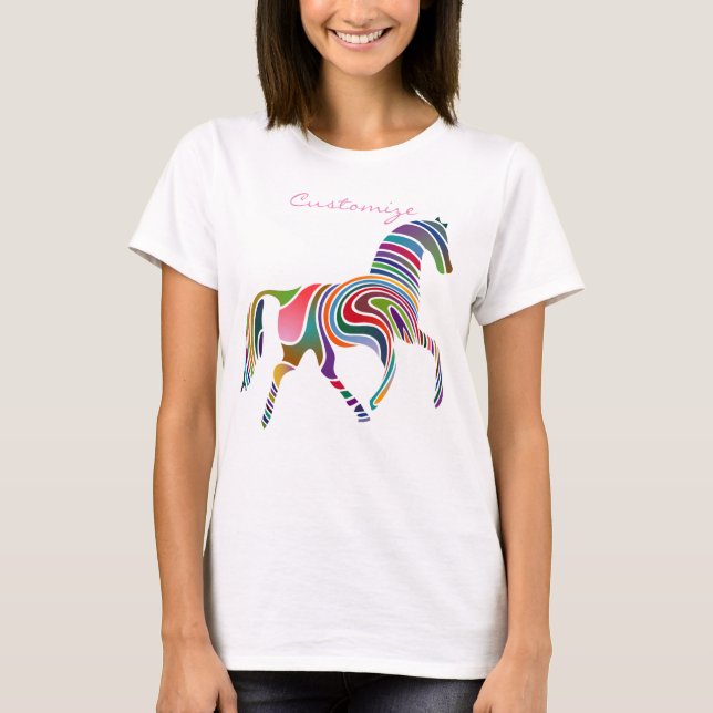 Camiseta Hermoso color arcoiris Caballo Thunder_Cove (Anverso)