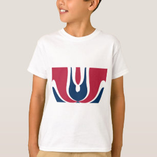 Camiseta Hermoso color rojo, blanco, azul textura Resumen