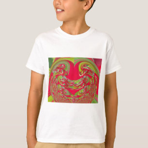 Camiseta Hermoso color rojo y verde textura Resumen arte