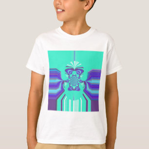 Camiseta Hermoso color vectorial azul cian-púrpura