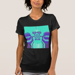 Camiseta Hermoso color vectorial azul cian-púrpura