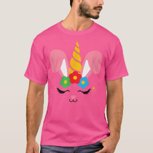 Camiseta Hermoso conejo unicornio unicornio huevos de Pascu
