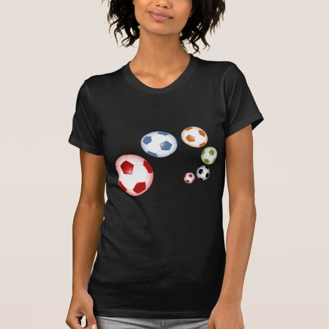 Camiseta Hermoso conjunto de balones de fútbol (Anverso)