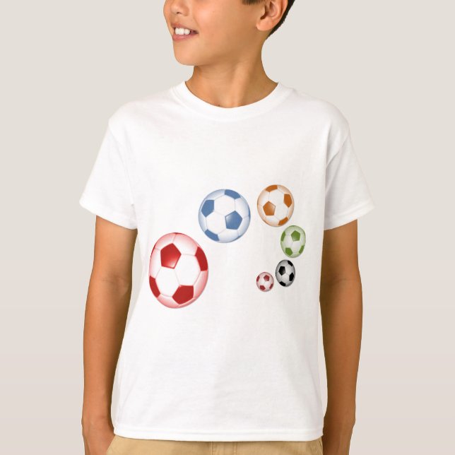 Camiseta Hermoso conjunto de balones de fútbol (Anverso)