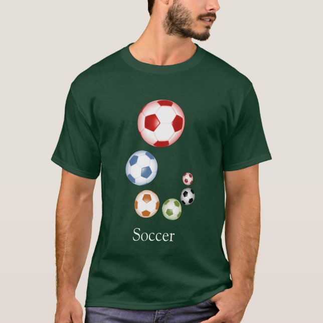 Camiseta Hermoso conjunto de balones de fútbol (Anverso)
