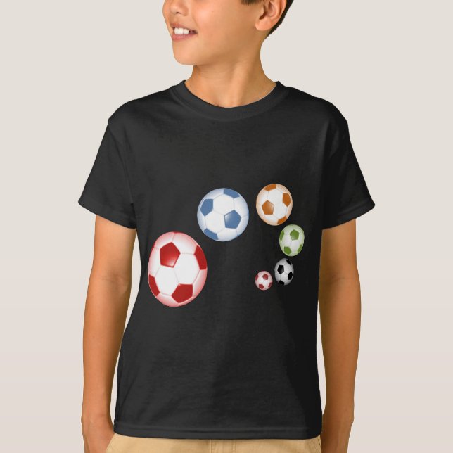 Camiseta Hermoso conjunto de balones de fútbol (Anverso)