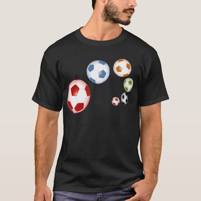 Camiseta Hermoso conjunto de balones de fútbol (Anverso)