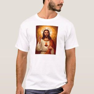 Camiseta Hermoso corazón sagrado religioso de la imagen de