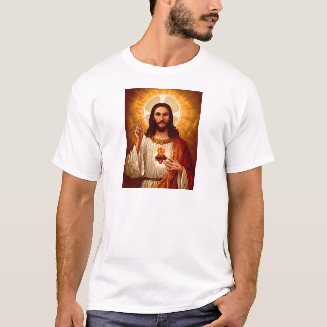 Camiseta Hermoso corazón sagrado religioso de la imagen de  (Anverso)