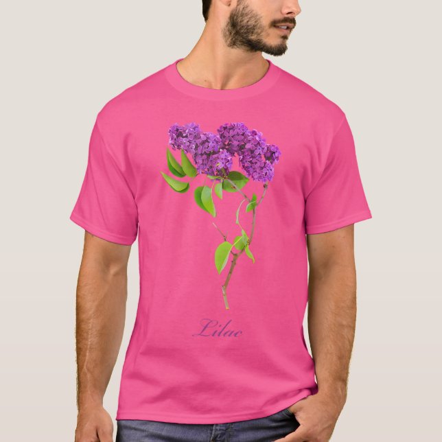 Camiseta Hermoso corte de lila fresca rosa (Anverso)