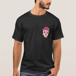 Camiseta Hermoso cráneo con el Día de los Muertos