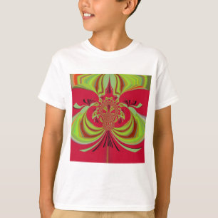 Camiseta Hermoso diseño amarillo rojo. Coco vectorial de in