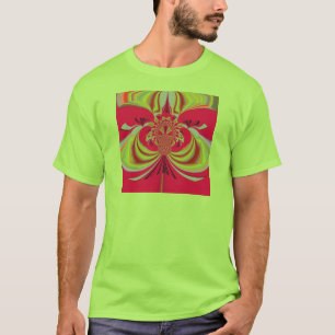 Camiseta Hermoso diseño amarillo rojo. Coco vectorial de in