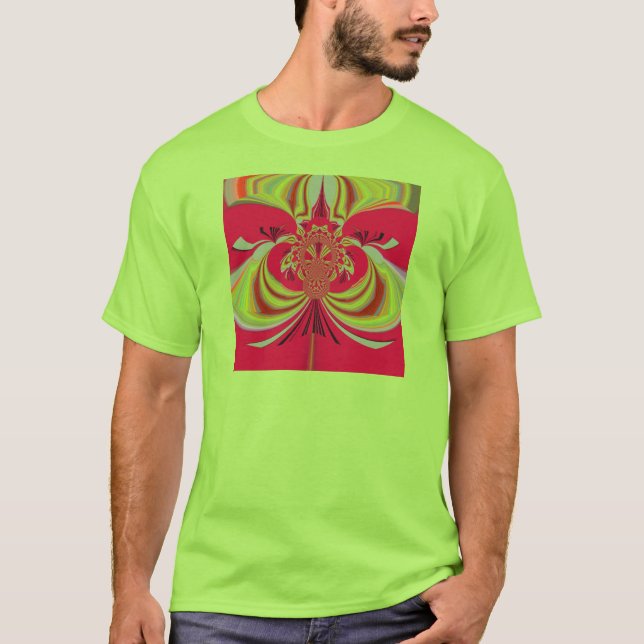 Camiseta Hermoso diseño amarillo rojo. Coco vectorial de in (Anverso)