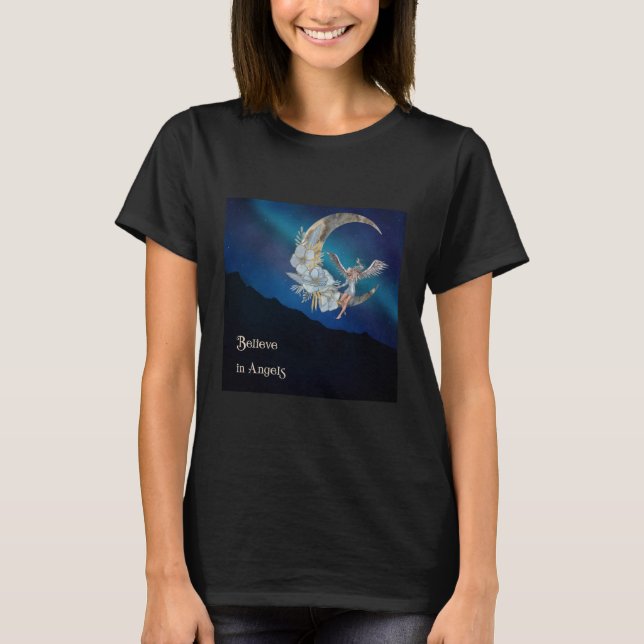 Camiseta Hermoso diseño Ángel y Luna (Anverso)