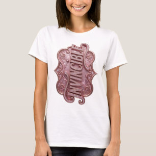 Camiseta Hermoso diseño atrevido rosa INVENCIBLE