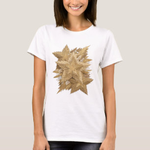 Camiseta Hermoso diseño audaz de ESTRELLAS DORADAS de plata