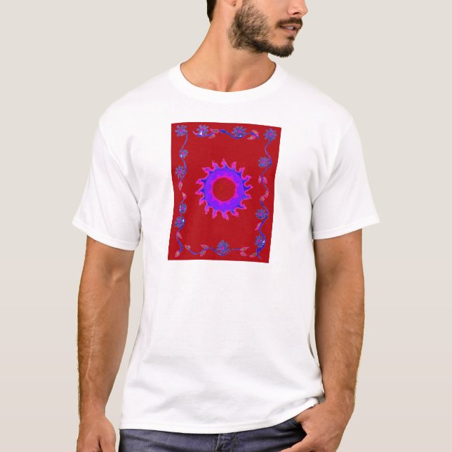 Camiseta Hermoso diseño de arte indio asombroso Motif Mendi (Anverso)