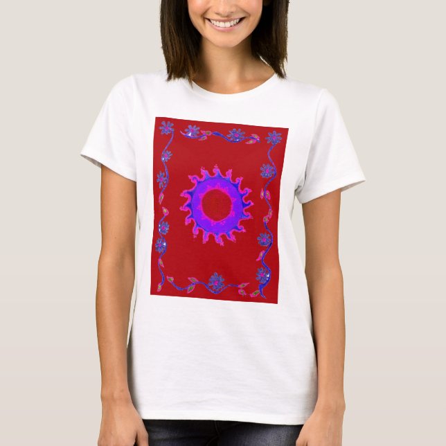 Camiseta Hermoso diseño de arte indio asombroso Motif Mendi (Anverso)