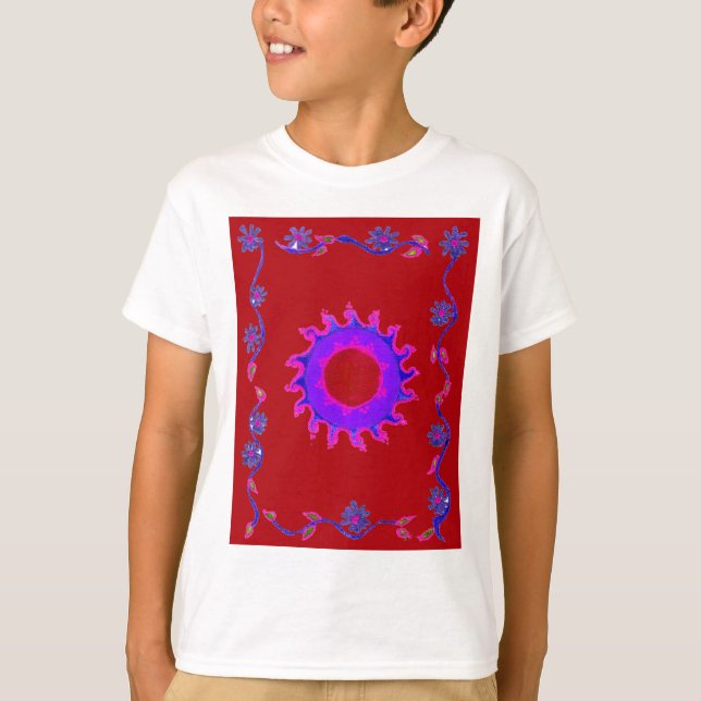 Camiseta Hermoso diseño de arte indio de Mehndi (Anverso)