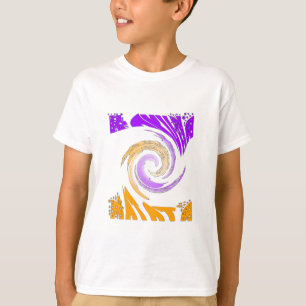 Camiseta Hermoso diseño de arte moderno: morado y remolino
