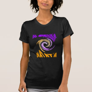 Camiseta Hermoso diseño de arte moderno: morado y remolino 