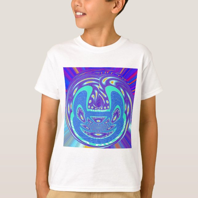 Camiseta Hermoso diseño de arte vectorial kaleidoscopio azu (Anverso)