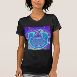 Camiseta Hermoso diseño de arte vectorial kaleidoscopio azu