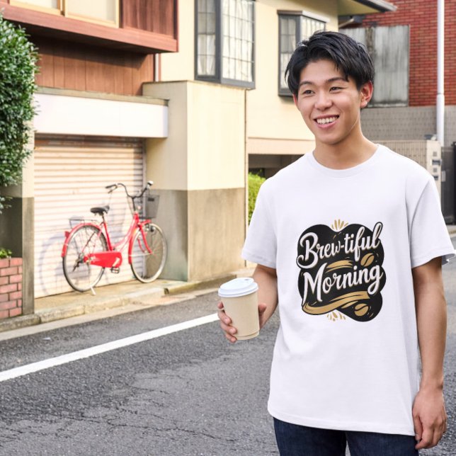Camiseta Hermoso diseño de café con regalo de Mornong (Subido por el creador)