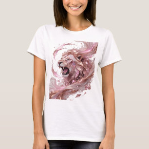 Camiseta Hermoso diseño de declaración LION KING en plata