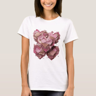 Camiseta Hermoso diseño de eslogan de CORAZÓN ROTO de plata