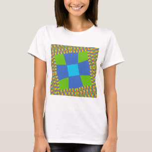 Camiseta Hermoso diseño de impresión de arte azul verde azu