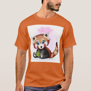 Camiseta hermoso diseño de panda rojo en tus cosas van y b