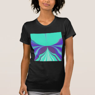 Camiseta Hermoso diseño de patrones de motivos púrpura cian