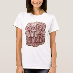 Camiseta Hermoso diseño de texto MOTIVADO en oro