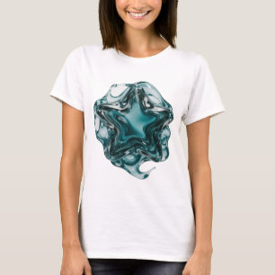 Camiseta Hermoso diseño de texto STAR BALL de plata