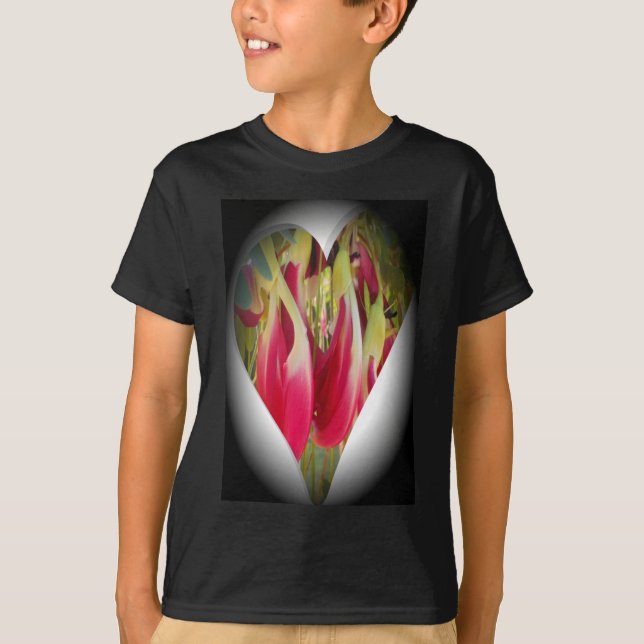 Camiseta Hermoso diseño floral fresco y fresco (Anverso)
