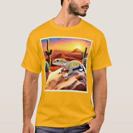 Camiseta Hermoso diseño Gecko del leopardo del desierto