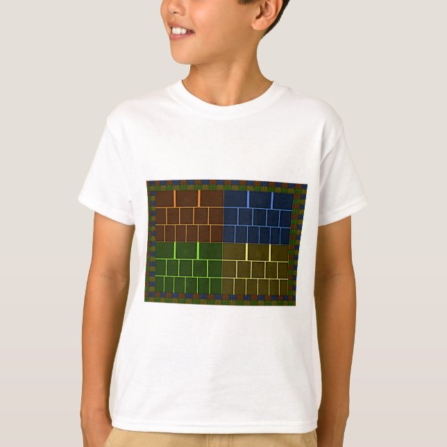 Camiseta Hermoso diseño geométrico en color arcoiris (Anverso)