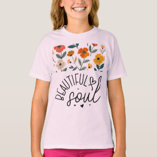 Camiseta Hermoso diseño gráfico Soul Floral Inspirador