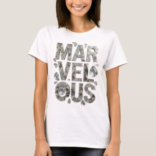 Camiseta Hermoso diseño moderno MARAVILLOSO de plata
