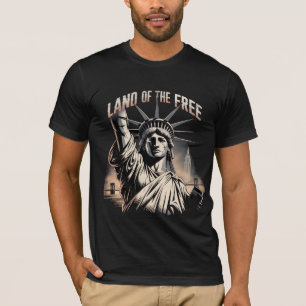 Camiseta Hermoso diseño patriótico Tierra de la libertad